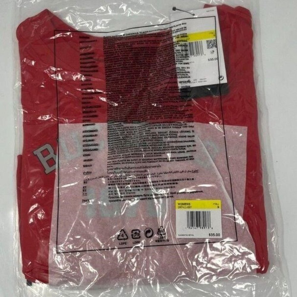 Nike Ohio State Buckeyes 1870 Red Long Sleeve Crop Top Graphic shirt Bucks NWT - Picture 2 of 2
